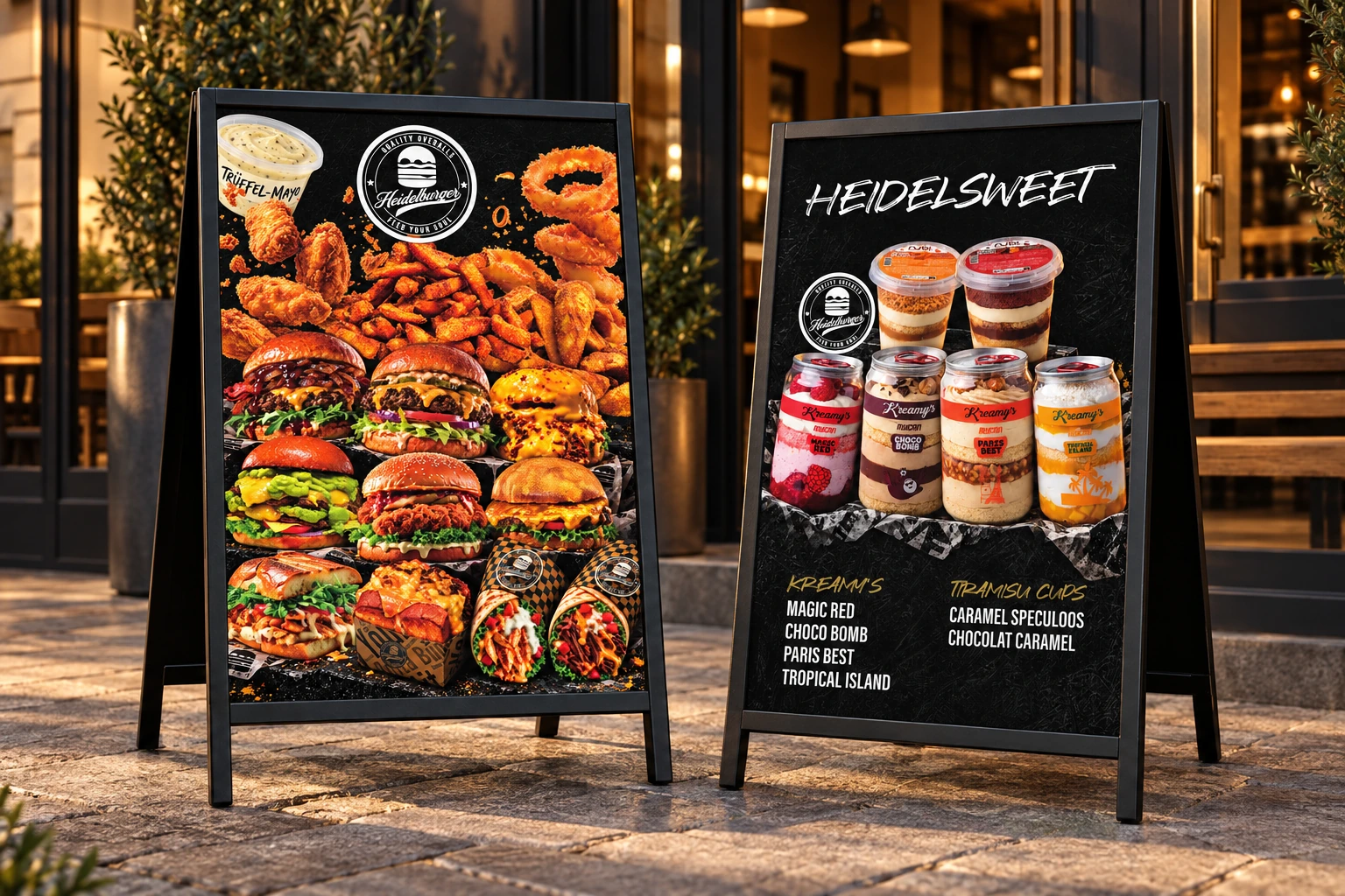 Heidelburger posters brand application mockup