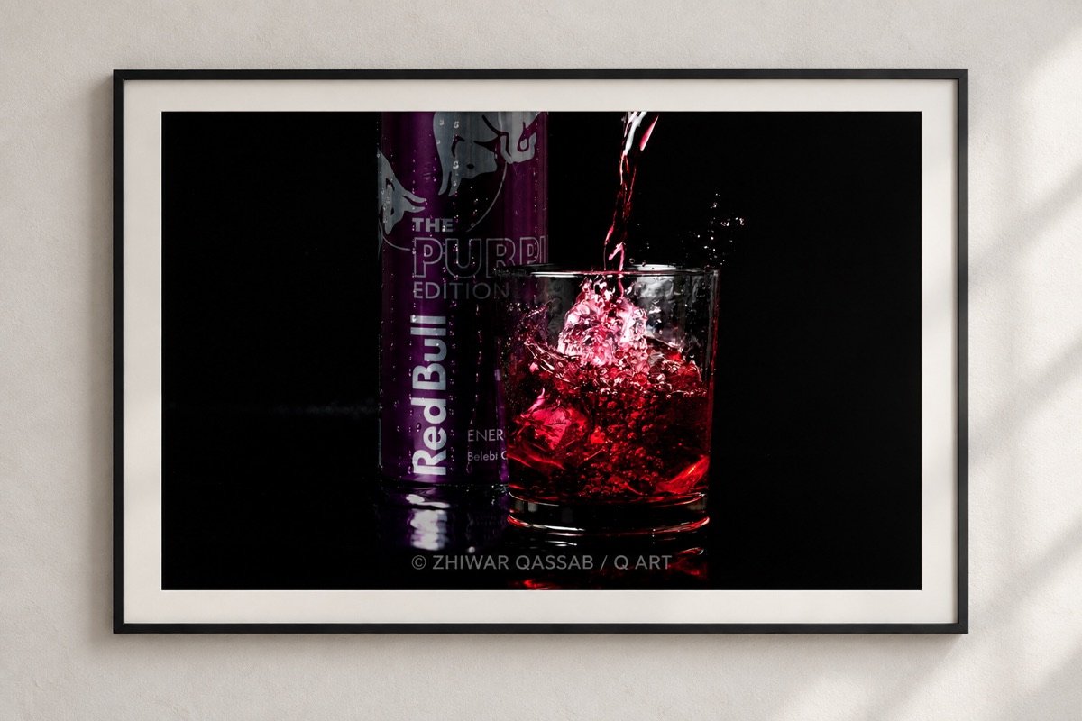 Liquid Study by Zhiwar Qassab, shown in a framed gallery mockup