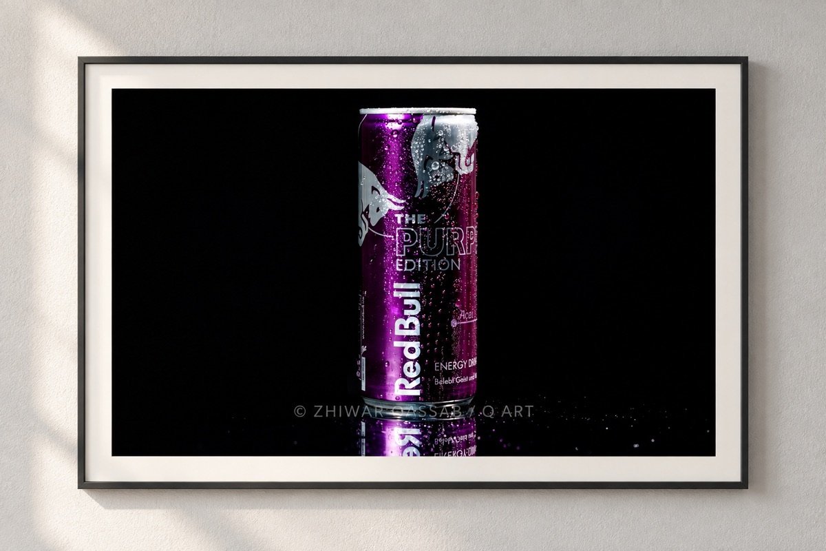 Purple Edition by Zhiwar Qassab, shown in a framed gallery mockup